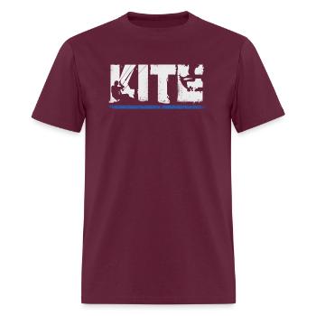 Kite Kiteboarding Kiting Kitesurfing Kitesurf - Men's T-Shirt - burgundy - Front - Jose (178cm)