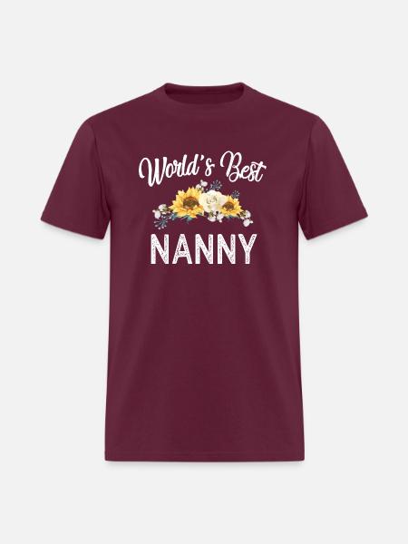 Worlds Best Nanny - Men's T-Shirt - burgundy