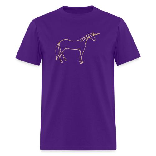 unicorn gold outline - Men's T-Shirt