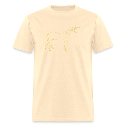 unicorn gold outline - Men's T-Shirt