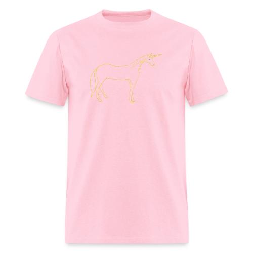 unicorn gold outline - Men's T-Shirt