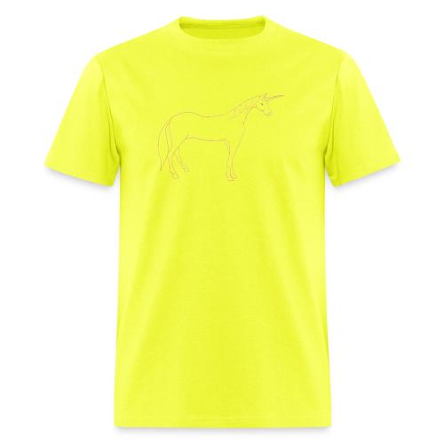 unicorn gold outline - Men's T-Shirt