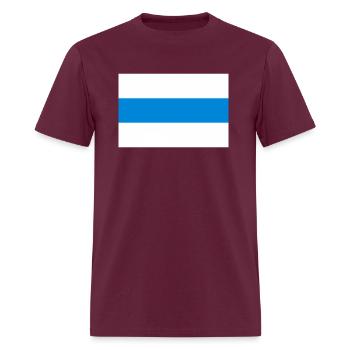New Russia Flag White Blue White - Men's T-Shirt - burgundy - Front - Jose (178cm)