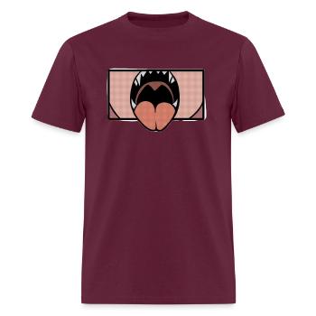 Cute tongue - Men's T-Shirt - burgundy - Front - Jose (178cm)