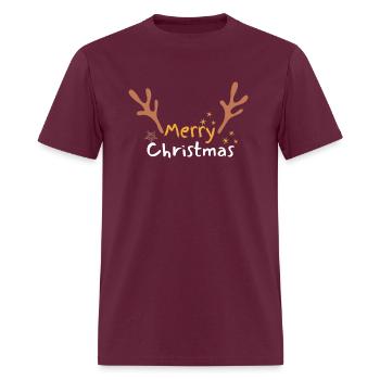 Merry Christmas Gift - Men's T-Shirt - burgundy - Front - Jose (178cm)