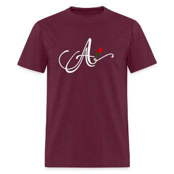 ana and alex merch - Men's T-Shirt - burgundy - Front - Jose (178cm)