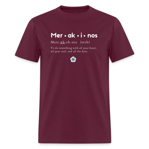 Merakinos definition with logo dark - Men's T-Shirt