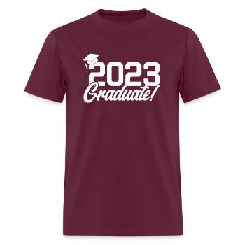 Class Of 2023 Graduate High School Grad Senior 20 - Men's T-Shirt - burgundy - Front - Jose (178cm)