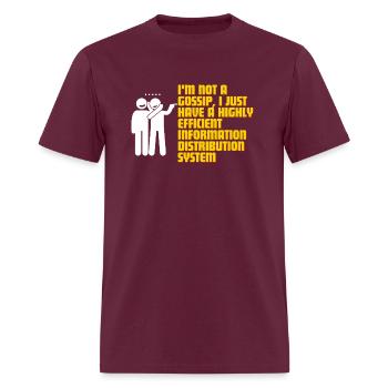 Efficient information distribution system Tshirt - Men's T-Shirt - burgundy - Front - Jose (178cm)