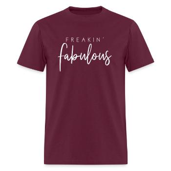 freakin' fabulous - Men's T-Shirt - burgundy - Front - Jose (178cm)