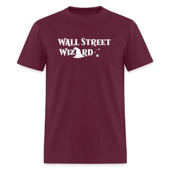 Wall Street Wizard - Men's T-Shirt - burgundy - Front - Jose (178cm)