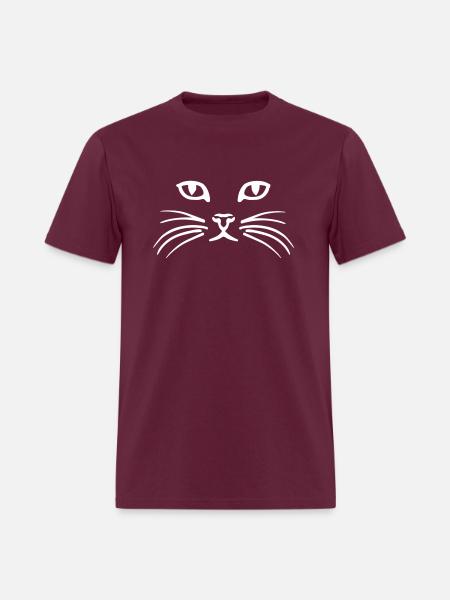 Cat Face - Men's T-Shirt - burgundy