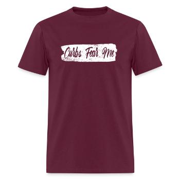 Curbs Fear - Men's T-Shirt - burgundy - Front - Jose (178cm)