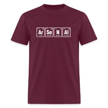 Arsenal Ar-Se-N-Al Periodic Table Elements - Men's T-Shirt - burgundy - Front - Jose (178cm)