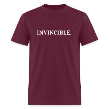 Invincible - Men's T-Shirt - burgundy - Front - Jose (178cm)