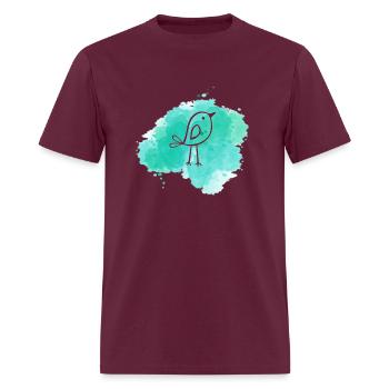 Artistic Bird - Men's T-Shirt - burgundy - Front - Jose (178cm)