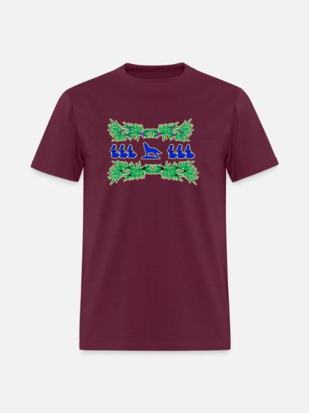 Bunny wolf ornament - Men's T-Shirt - burgundy