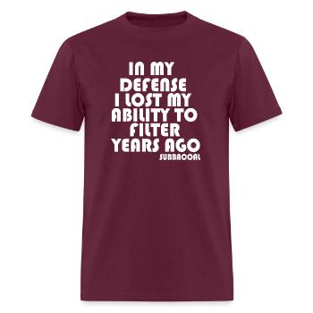 Senior Moment Senior Citizen - Men's T-Shirt - burgundy - Front - Jose (178cm)