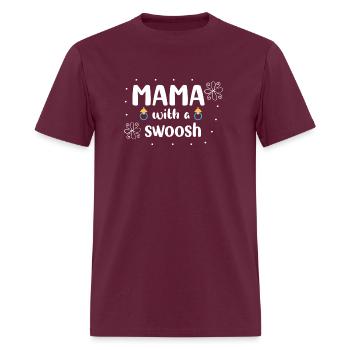 Mama with a swoosh - Men's T-Shirt - burgundy - Front - Jose (178cm)