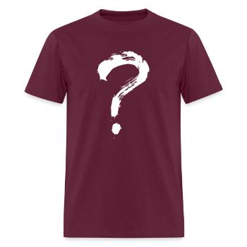 Question Mark - Men's T-Shirt - burgundy - Front - Jose (178cm)