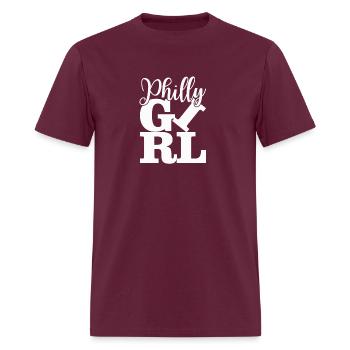 Philly Girl Philadelphie ville natale de Philly Jawn - T-shirt Homme - bordeaux - Devant - Jose (178cm)