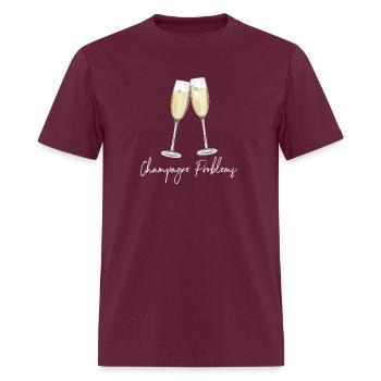 Champagne Problems - Men's T-Shirt - burgundy - Front - Jose (178cm)