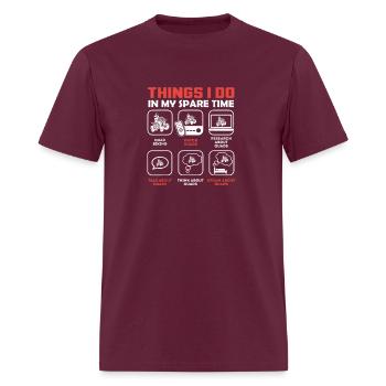 Eat Bagel Things I Do in My Spare Time - Men's T-Shirt - burgundy - Front - Jose (178cm)