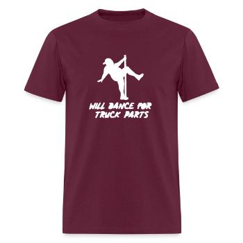 Will Dance For Truck Parts - Men's T-Shirt - burgundy - Front - Jose (178cm)