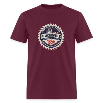 Placerville California Historic Mining - Men's T-Shirt - burgundy - Front - Jose (178cm)