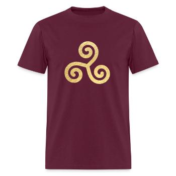 Celtic rals Knot Ancient Irish Gaelic Symbol - Men's T-Shirt - burgundy - Front - Jose (178cm)