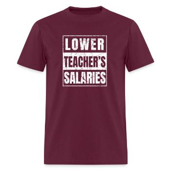 Lower Teacher'S - Men's T-Shirt - burgundy - Front - Jose (178cm)