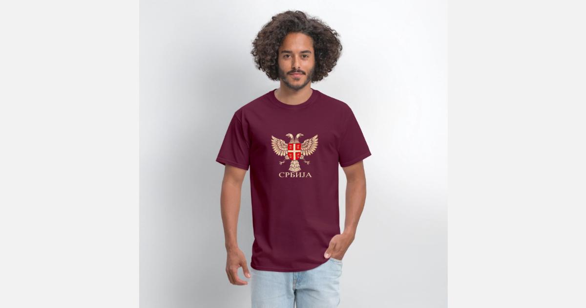 Serbia Faded Flag Ladies T-Shirt