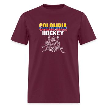 Colombia Ice Hockey Colombian Hockey Team Supporte - Men's T-Shirt - burgundy - Front - Jose (178cm)