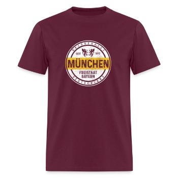 Oktoberfest Mã¼Nchen Muh German Bavarian - Men's T-Shirt - burgundy - Front - Jose (178cm)