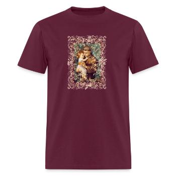 Saint Anthony Of Padua Catholic St. Rosary - Men's T-Shirt - burgundy - Front - Jose (178cm)