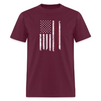 Chasse à l’arbalète au cerf Chasseur à queue blanche Arc de tir à l’arc - T-shirt Homme - bordeaux - Devant - Jose (178cm)