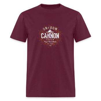 Cannon Beach - Men's T-Shirt - burgundy - Front - Jose (178cm)