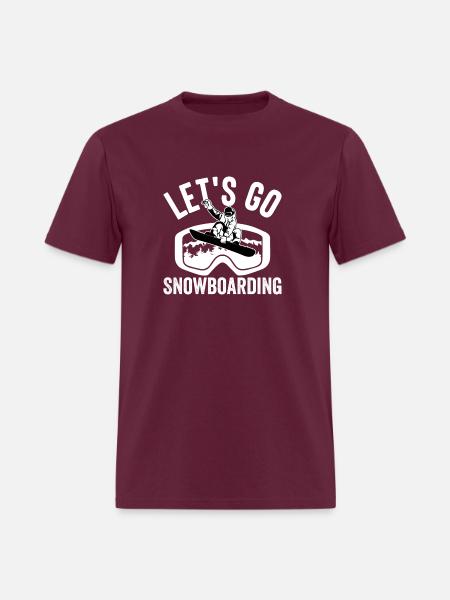 Let´s go Snowboarding - Men's T-Shirt - burgundy