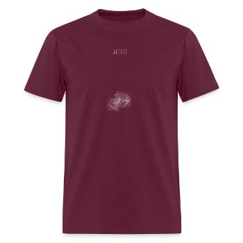 The Artist Scribbles - Men's T-Shirt - burgundy - Front - Jose (178cm)