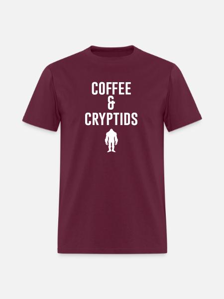 Coffee And Cryptids - Men's T-Shirt - burgundy