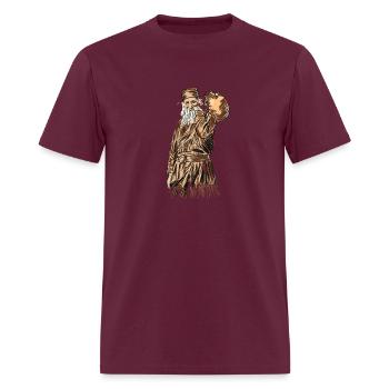 Monk Mug - Men's T-Shirt - burgundy - Front - Jose (178cm)