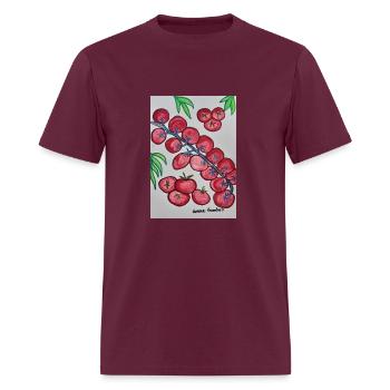 Plum Tomatoes - Men's T-Shirt - burgundy - Front - Jose (178cm)