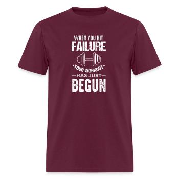 fitness When you hit failure - Men's T-Shirt - burgundy - Front - Jose (178cm)