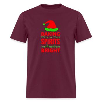 Baking Spirits Bright 3 - Men's T-Shirt - burgundy - Front - Jose (178cm)