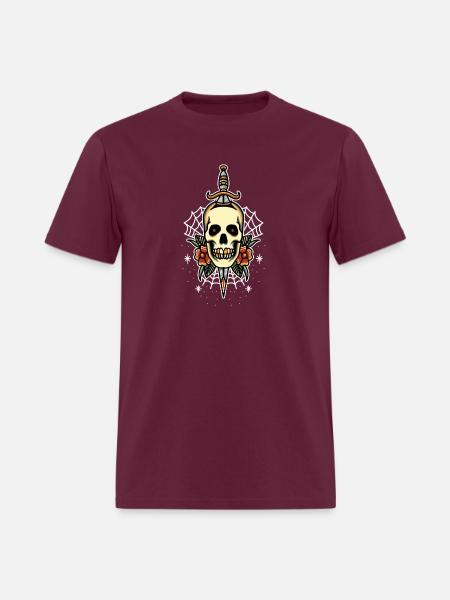 Skull And Dagger - Men's T-Shirt - burgundy