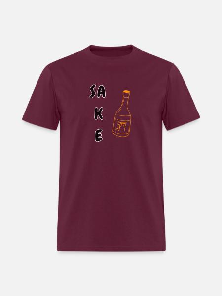 Sake Bottle - Men's T-Shirt - burgundy