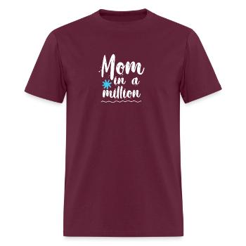 Mom in a million - Men's T-Shirt - burgundy - Front - Jose (178cm)
