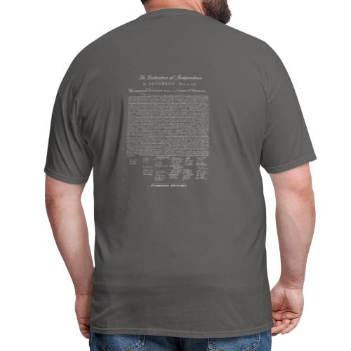 Declaration of Independence Grey Lettering - Men's T-Shirt