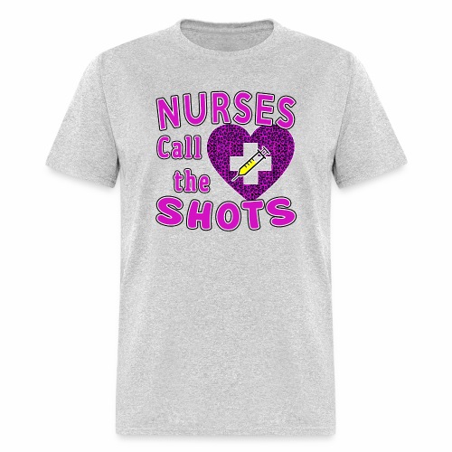 Nurses Call the Shots Valentine's day Pink Leopard - Men's T-Shirt