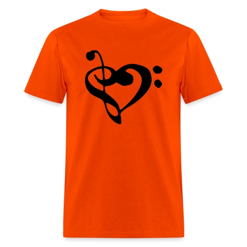 musical note with heart - Men's T-Shirt